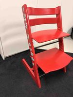 Stokke Kinderhochstuhl Holz rot gebrauchter Zustand