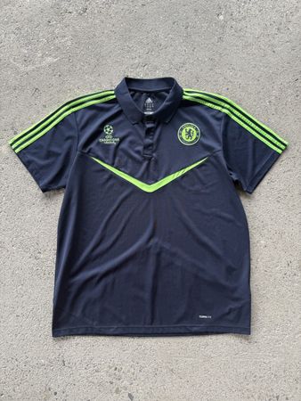 Polo Chelsea Adidas noir vert taille L 