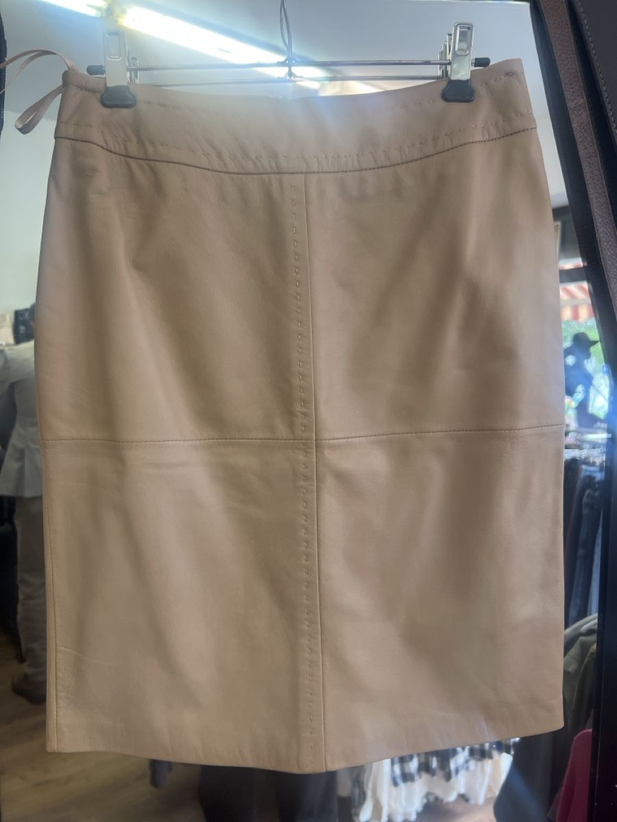 Madeleine Gonne: Madeleine Lederrrock beige Gr. 36 – Usato da Olten venduto da AtelierSecondhand23