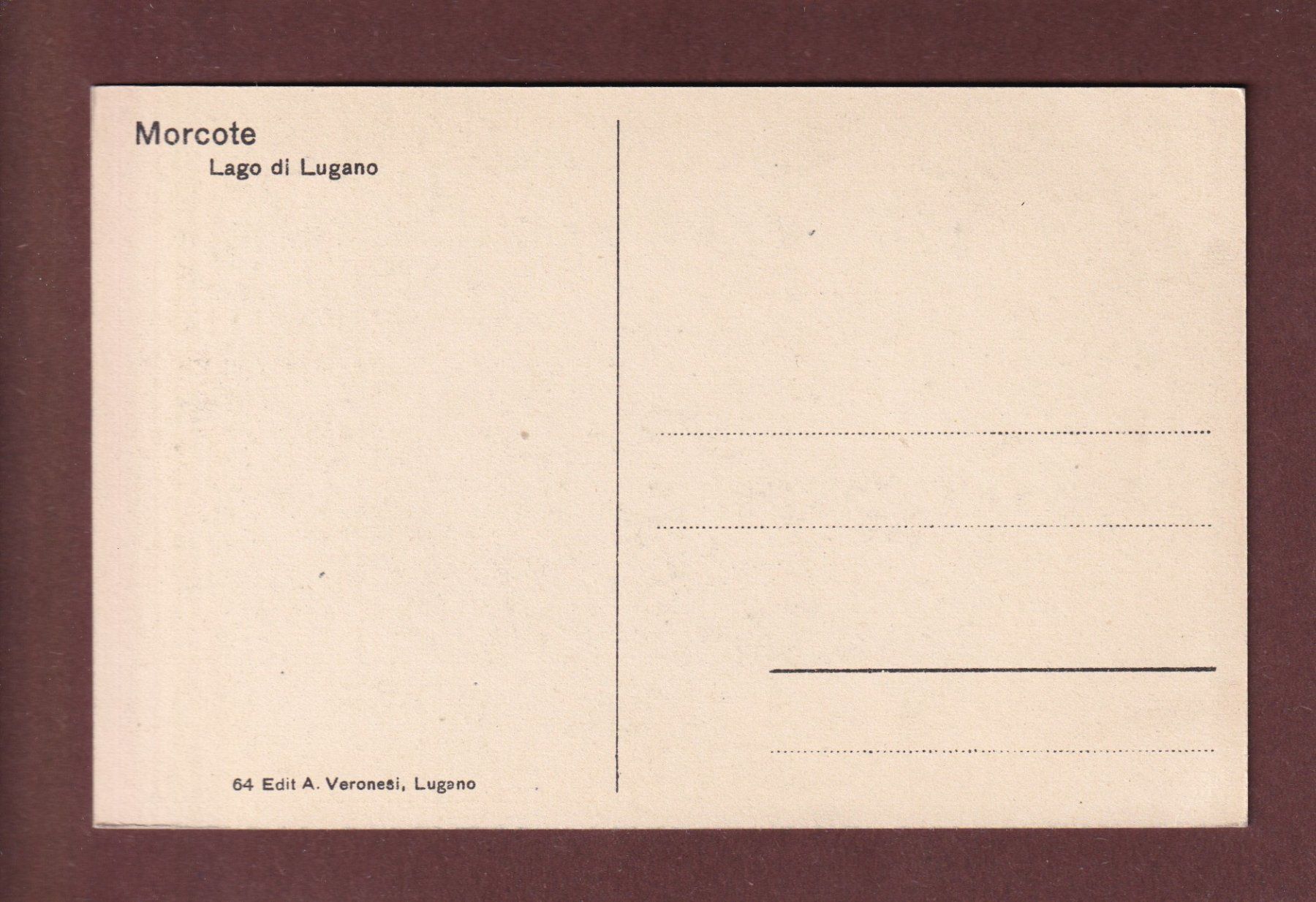 Cartoline postali: MORCOTE // pli d'angle // – Usato da Pully venduto da nicecards-shop 1