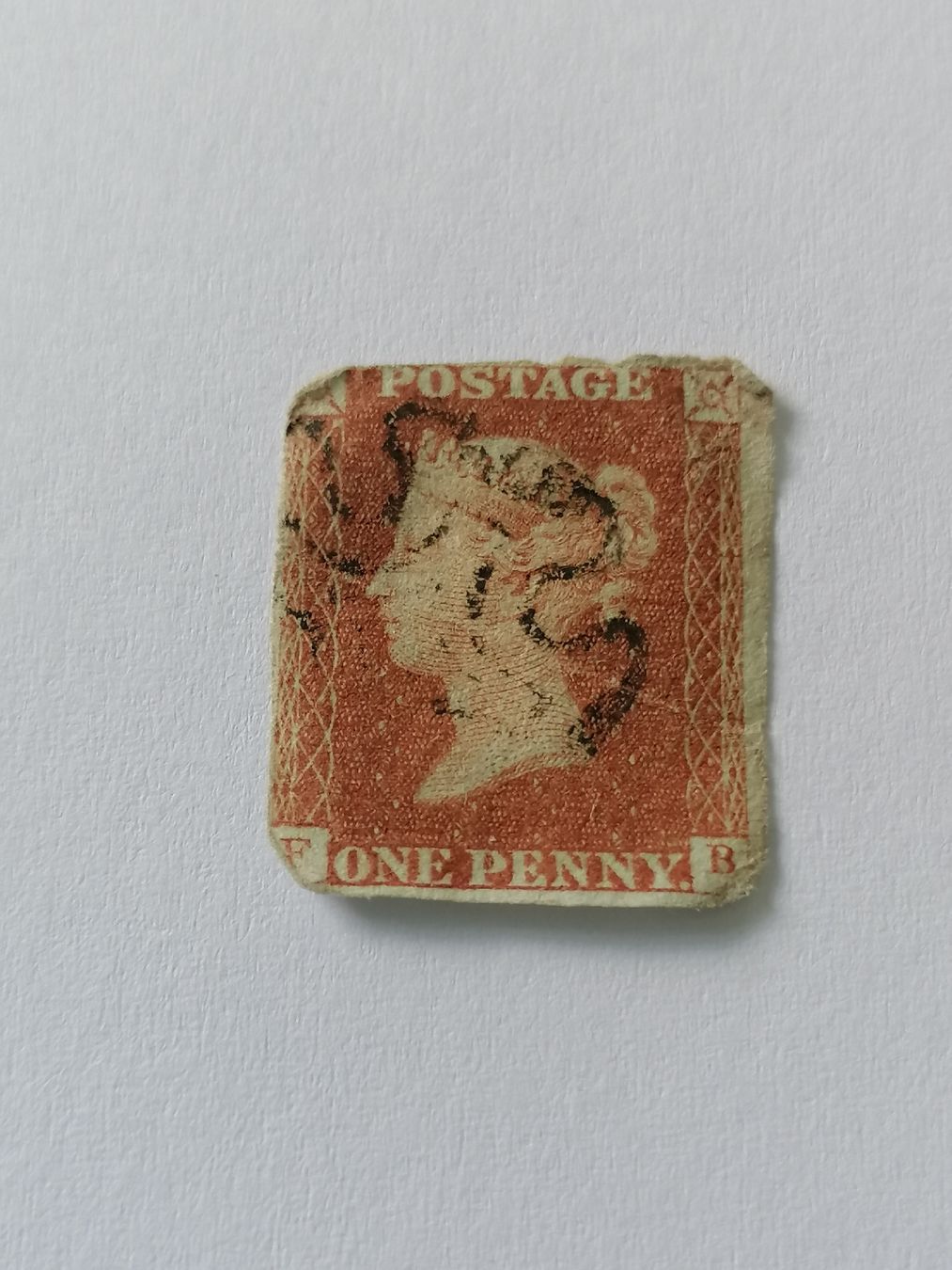 Alle Briefmarken: One Penny red 1841  – Gebraucht aus Happerswil von tschergi