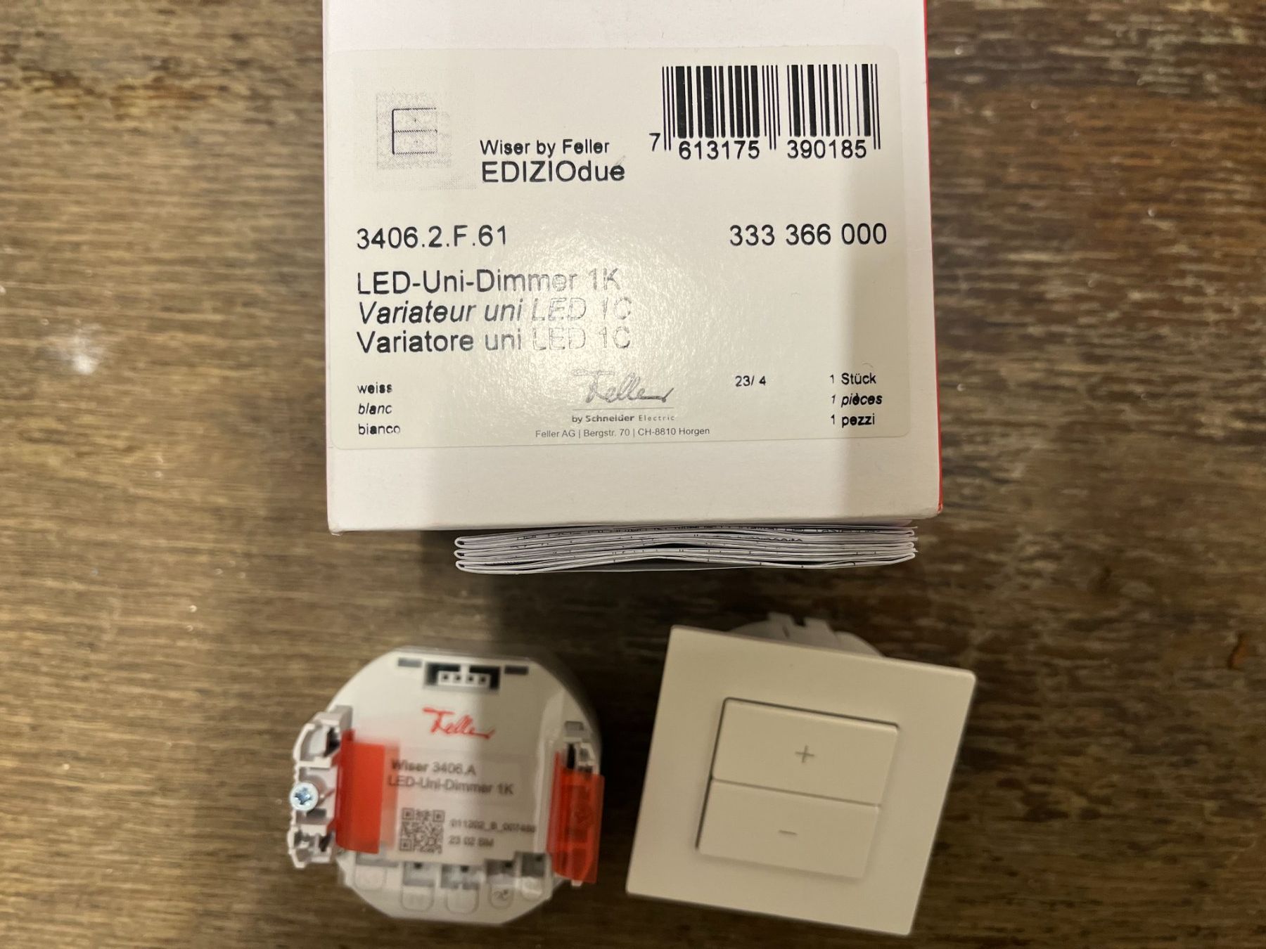 Feller Schalter: Universaldimmer Feller Wiser – Neu und originalverpackt aus Dintikon von Redgar58 1