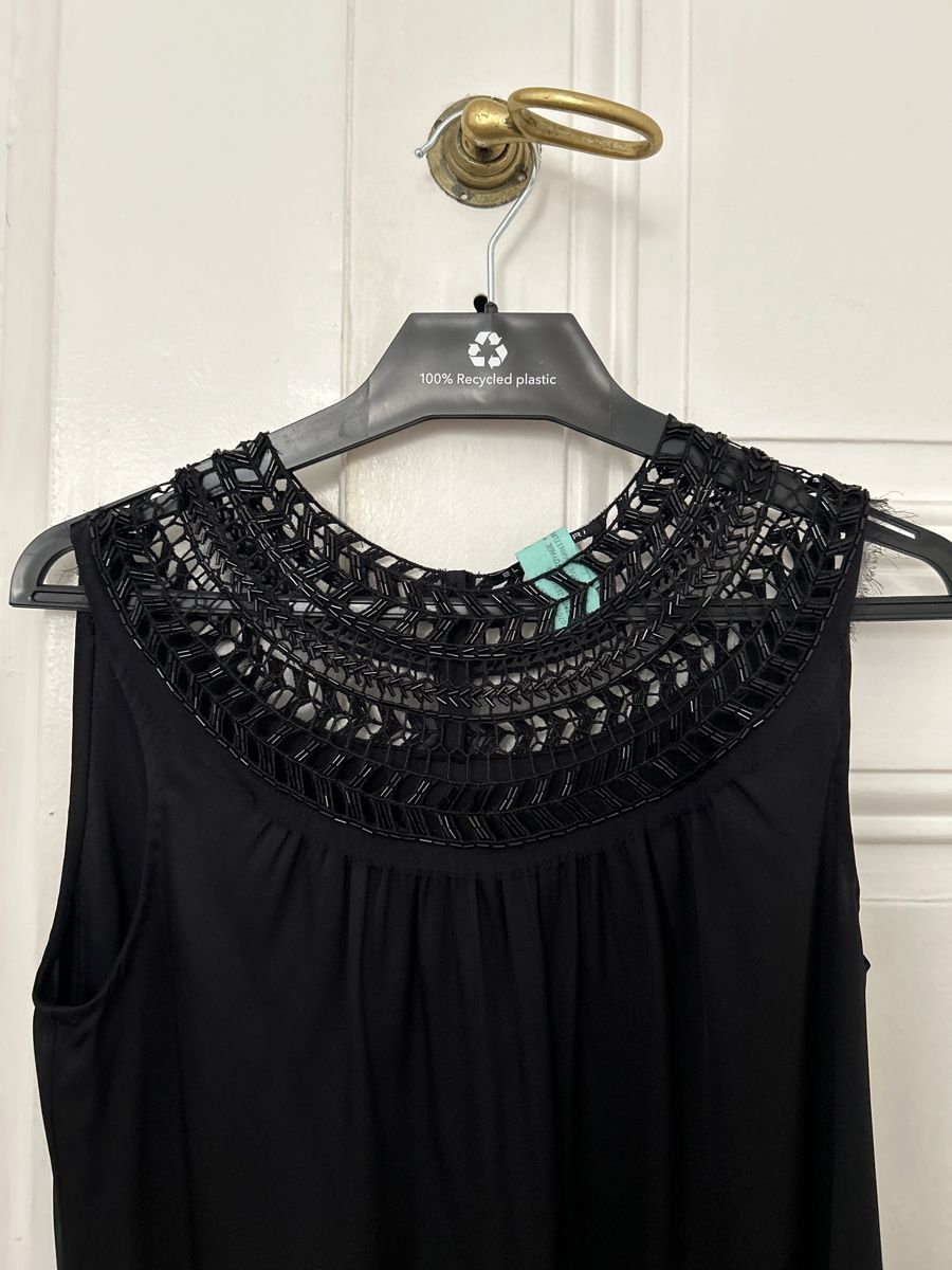 Camicette: Beaded silk top – Nuovo (secondo la descrizione) da Genève venduto da TreasureChest 1
