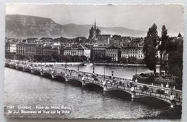 Genève - Pont du Mont-Blanc et Ile J.J. Rousseau