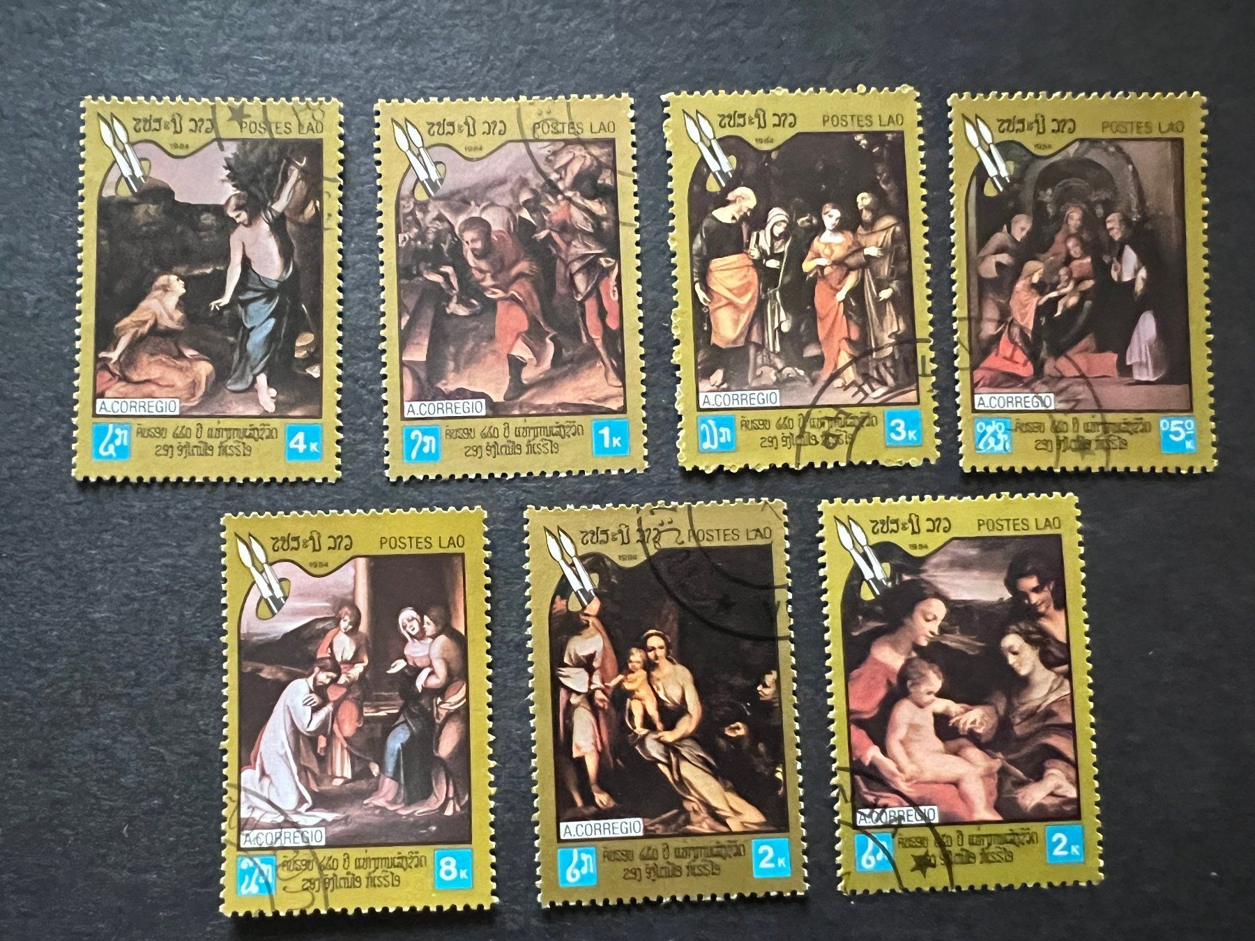 Tous les timbres: Laos 1984, Corregio set gest. (E933) – D'occasion à Hinwil par Sidi4