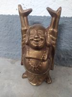 kleine Messing - Buddah - Statue, H ca. 14,5 cm
