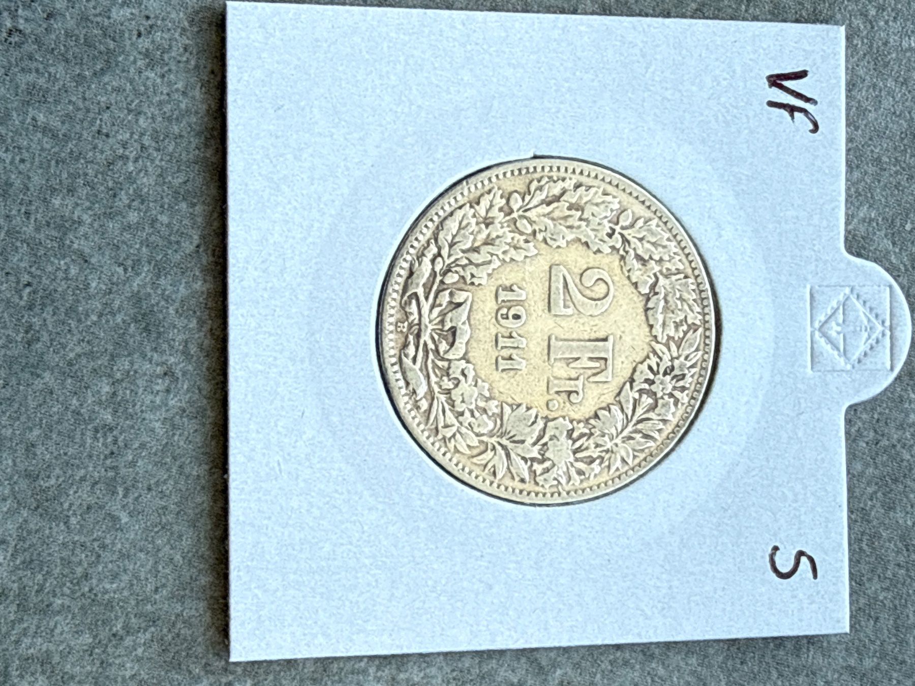 Tutti le monete: Swiss 2 francs 1911 Silver Coin – Usato da Pully venduto da ta571