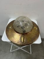 Designer Deckenlampe Messing/Kuper Kristallglas UFO-Design