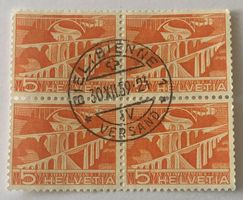 4 er Block Nr.298 mit Vollstempel Biel