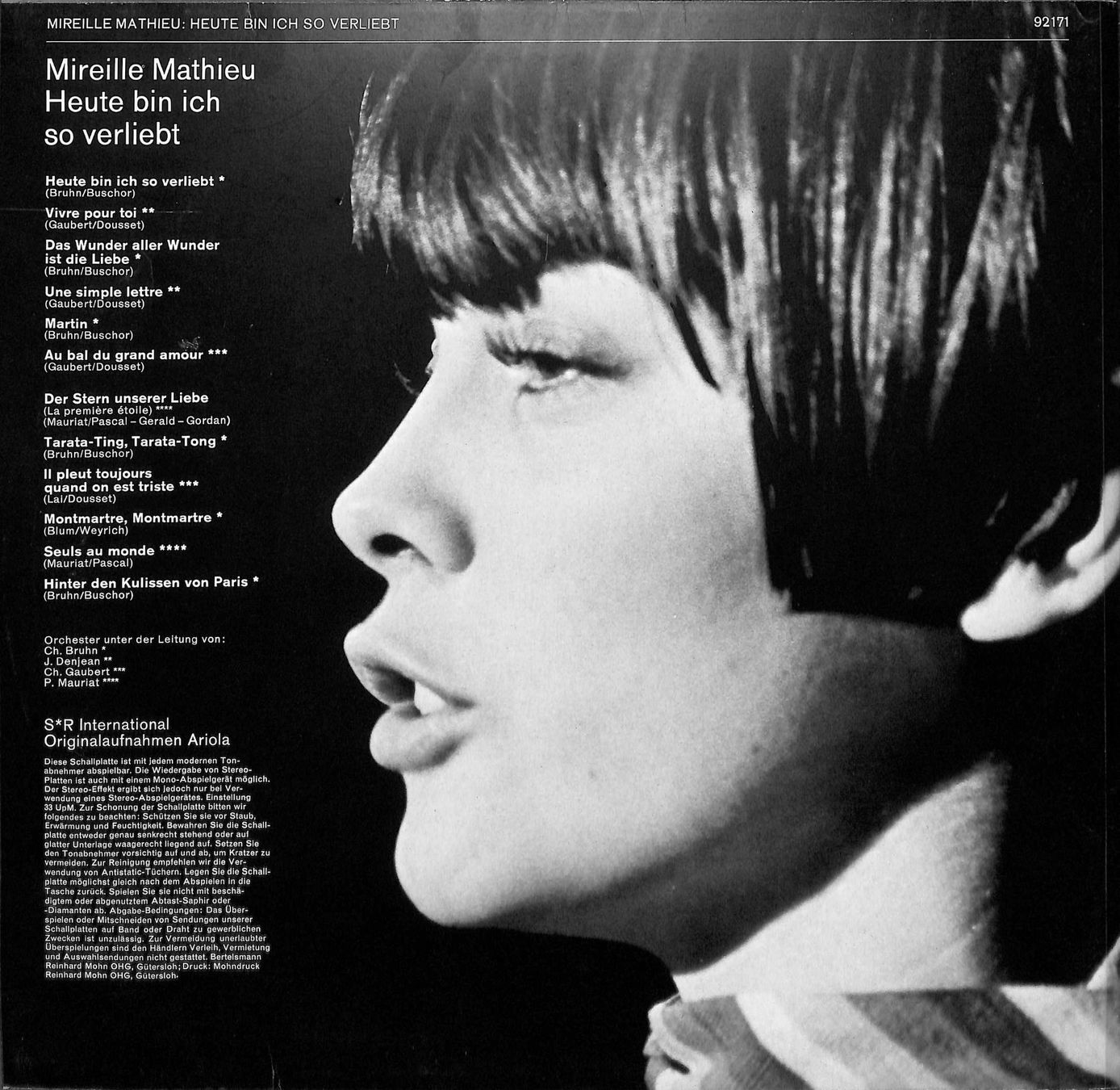 Schallplatten: LP Mireille Mathieu - Heute bin ich so verliebt – Gebraucht aus Trimmis von Beax72 1