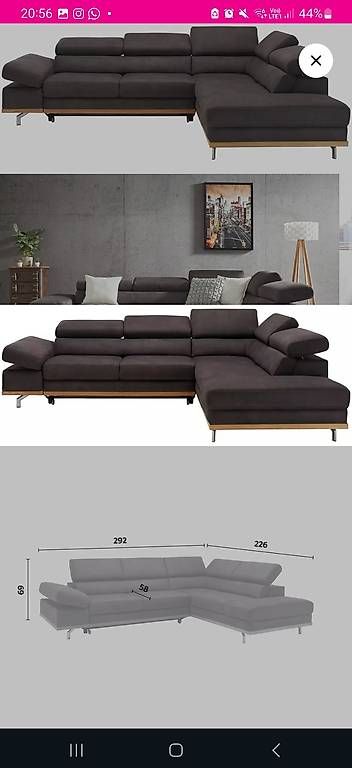Divani: Ecksofa in Dunkelgrau mit Bettfunktion – Usato da Kaltbrunn venduto da Andrea_Bea1 4