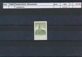 1960 Österreich, "Bauwerke-3.40 S, ungezähnt", ** postfrisch