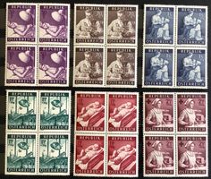 1954 Österreich Gesundheitsfürsorge Viererblock Satz **