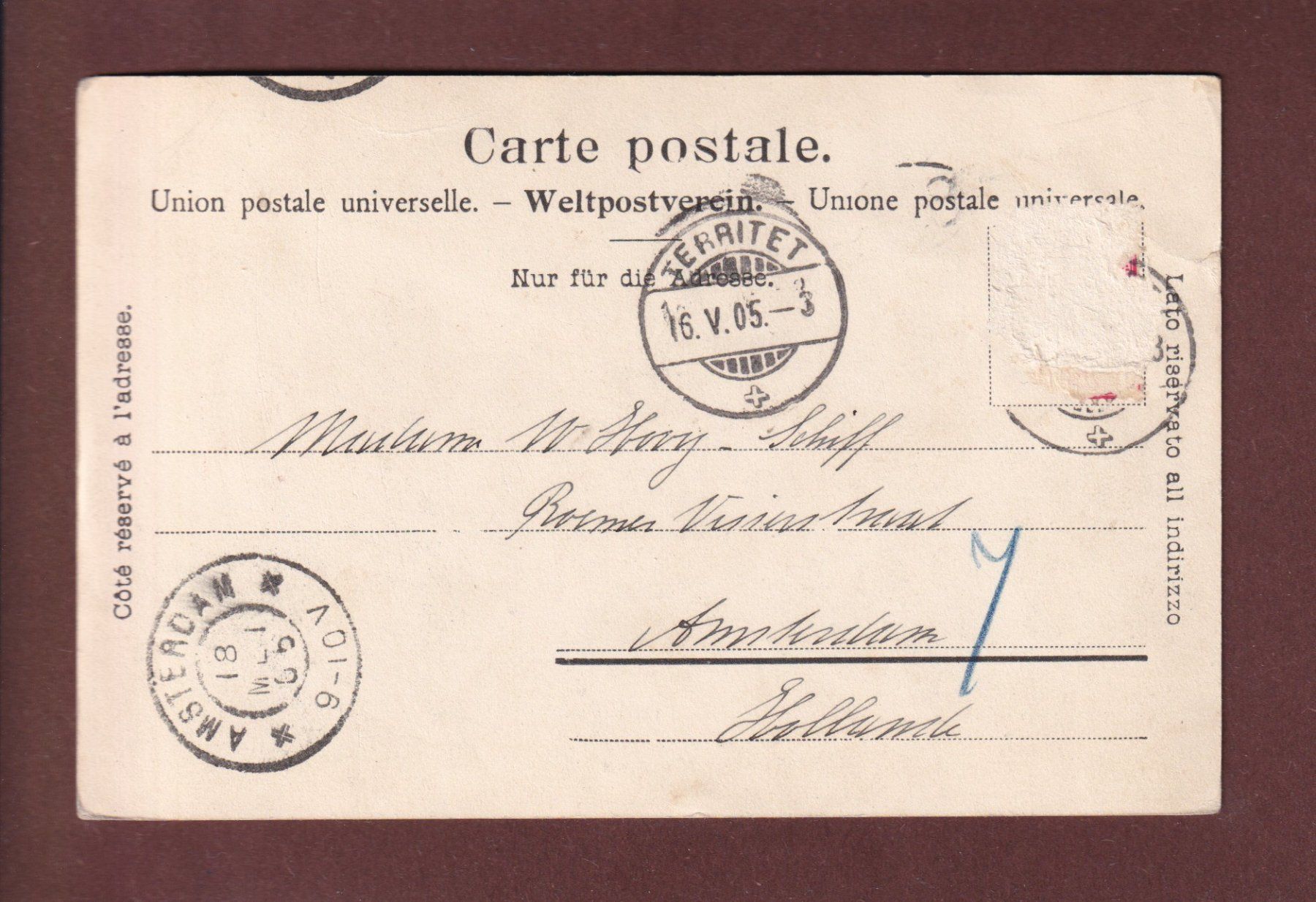 Cartes postales: Vue sur MONTREUX - 1905 – D'occasion à Pully par nicecards 1