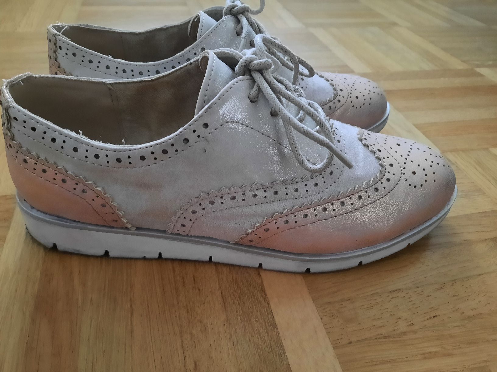 Graceland Damenschuhe: Graceland Schuhe, Gr. 38, beige/rose, Echtleder – Gebraucht aus Ettingen von Guggerin 1