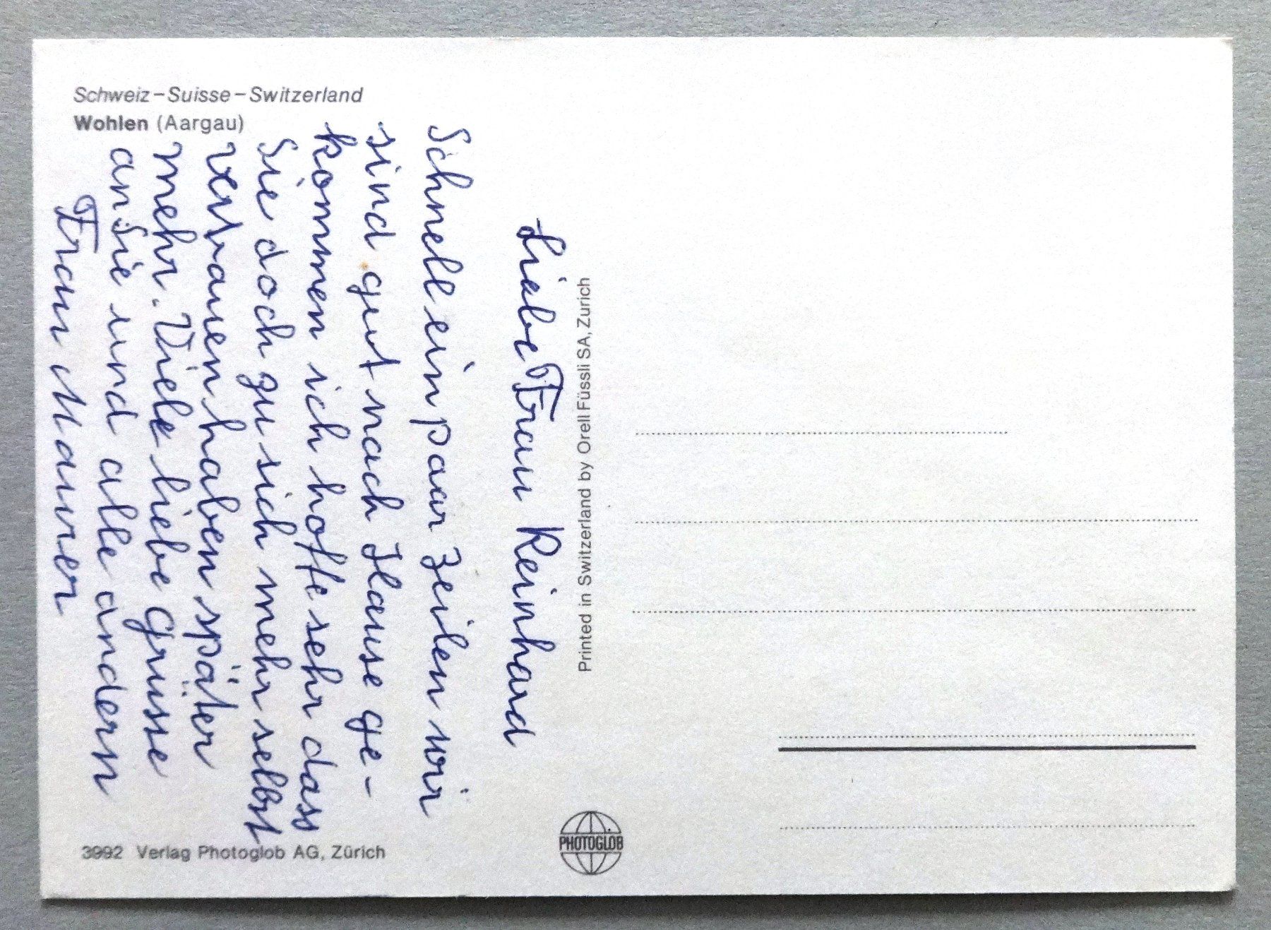 Cartes postales: Wohlen (Aargau) – D'occasion à Fétigny par Billy2miny 1
