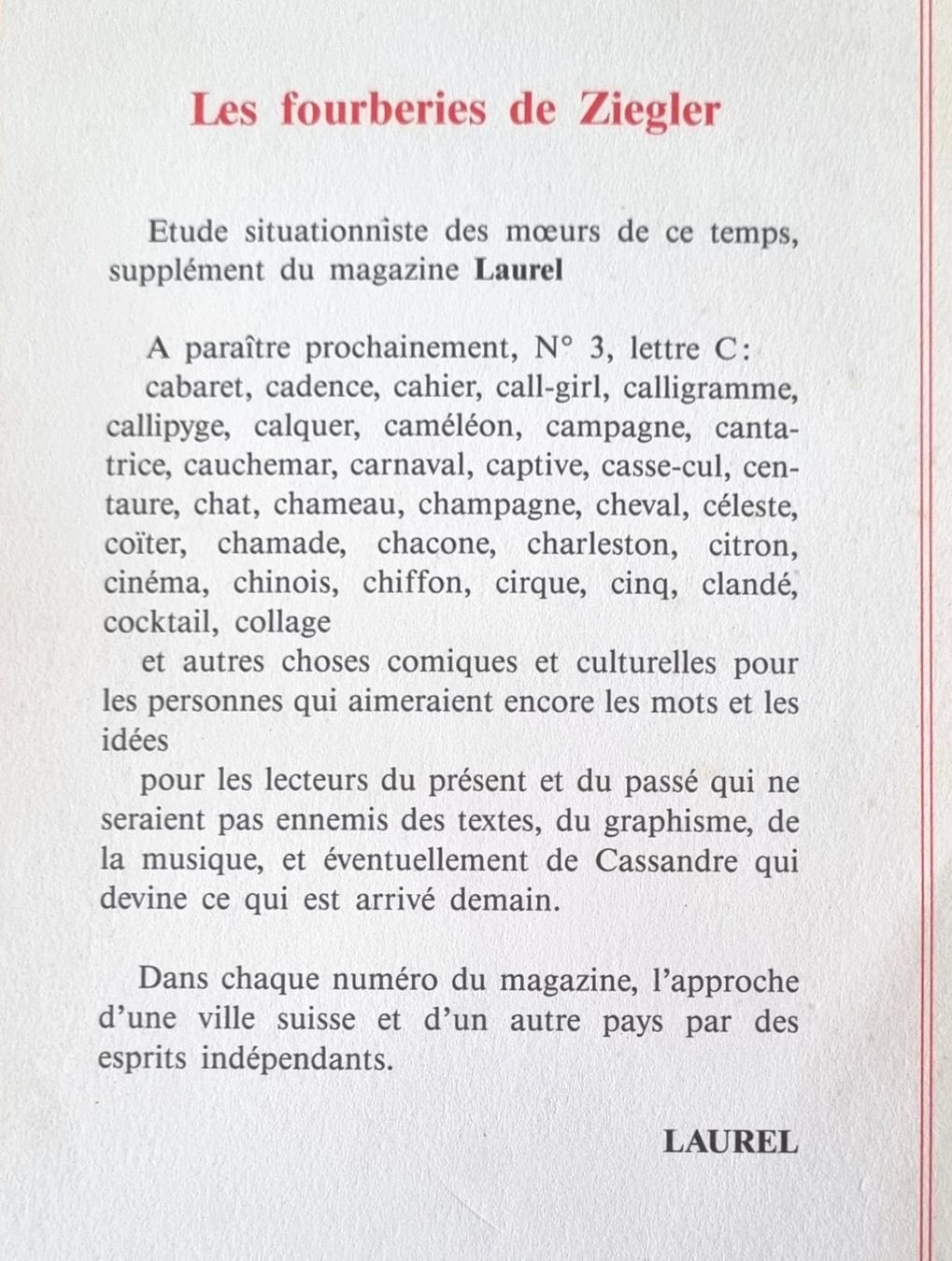 Libri: Les Fourberies de Ziegler – Usato da Le Locle venduto da LibrairieLaBergerie 1