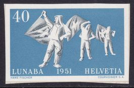Schweiz: SBK-Nr. W32A (Fahnenschwinger 1951) postfrisch **