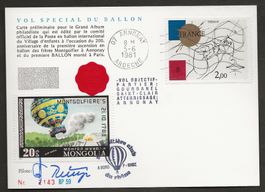 Ballon  1981 Frankreich Mongolei Bordeaux Luftpost