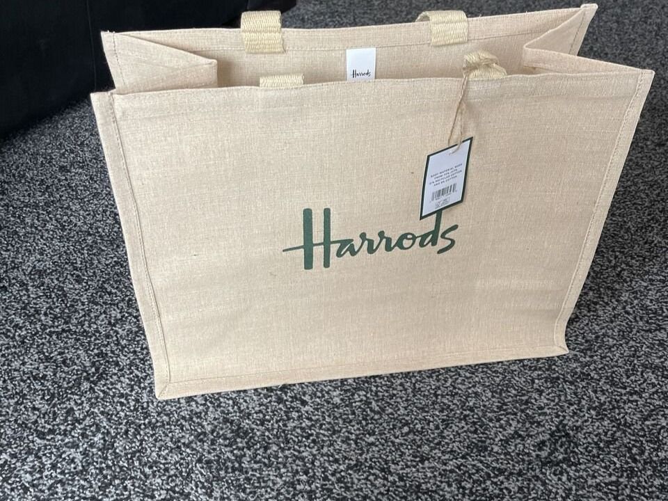 Harrods Borse: Harrods Einkaufstasche Jute neu – Nuovo (secondo la descrizione) da Zürich venduto da esk_6ymz