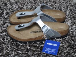 Birkenstock, Gizeh, Gr. 40, silber, NEU