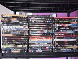 59x DVDs Action, Blockbuster, usw.