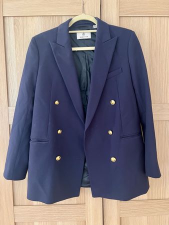 Babaton (Aritzia) Blazer – Blau mit goldenen Knöpfen XS