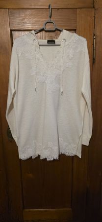 Ermanno Scervino Hoodie mit Spitzenapplikationen