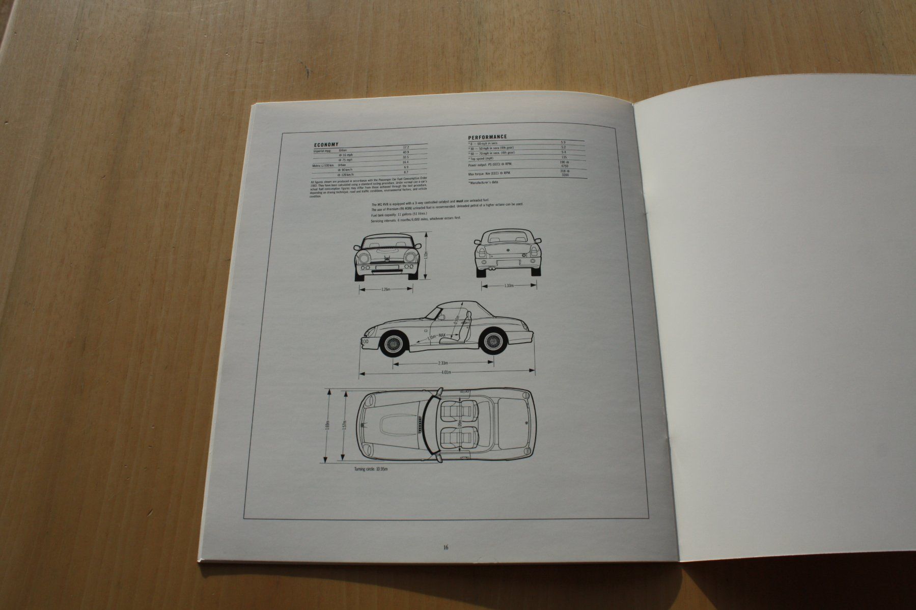 MG Documenti: MG RV8 Prospekt 1994 – Usato da Wikon venduto da erwin400 8