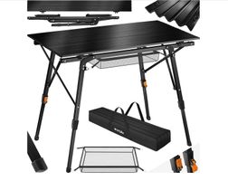Campingtisch Tina schwarz faltbar, aus Aluminium, 90 x 52 x