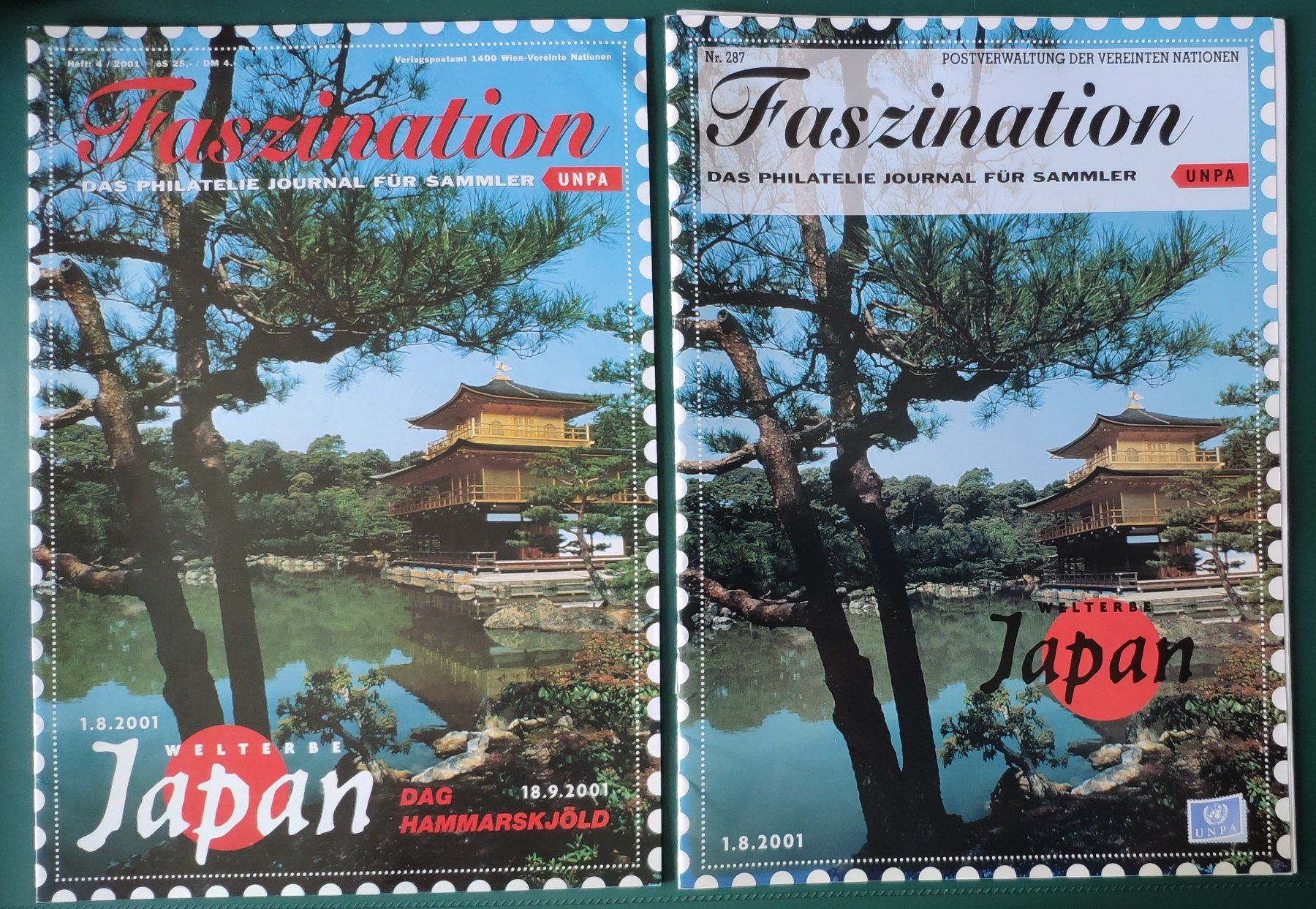 Tutti i francobolli: UNO Japan 2001 Div. ** Marken aus Heft / Couvert / Hefte – Usato da Volketswil venduto da Spacepanda