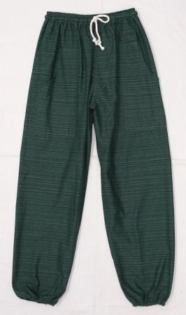 Freizeithose Pluderhose aus Baumwolle dunkelgrün