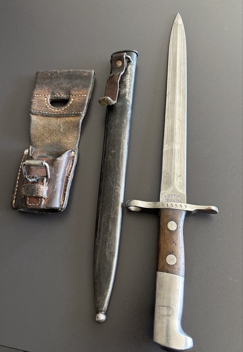 Schweizer Armee Armi bianche: Baïonnette suisse modèle 1918 Schmidt-Rubin – Usato da Chermignon-Bas venduto da NicoCart