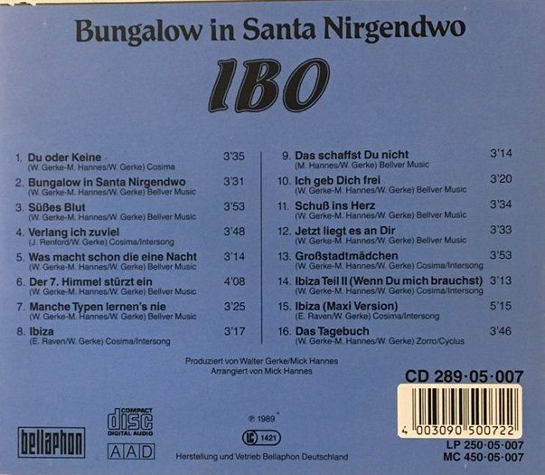 CDs: Ibo - Bungalow in Santa Nirgendwo – Gebraucht aus Grüningen von azulmarron 1