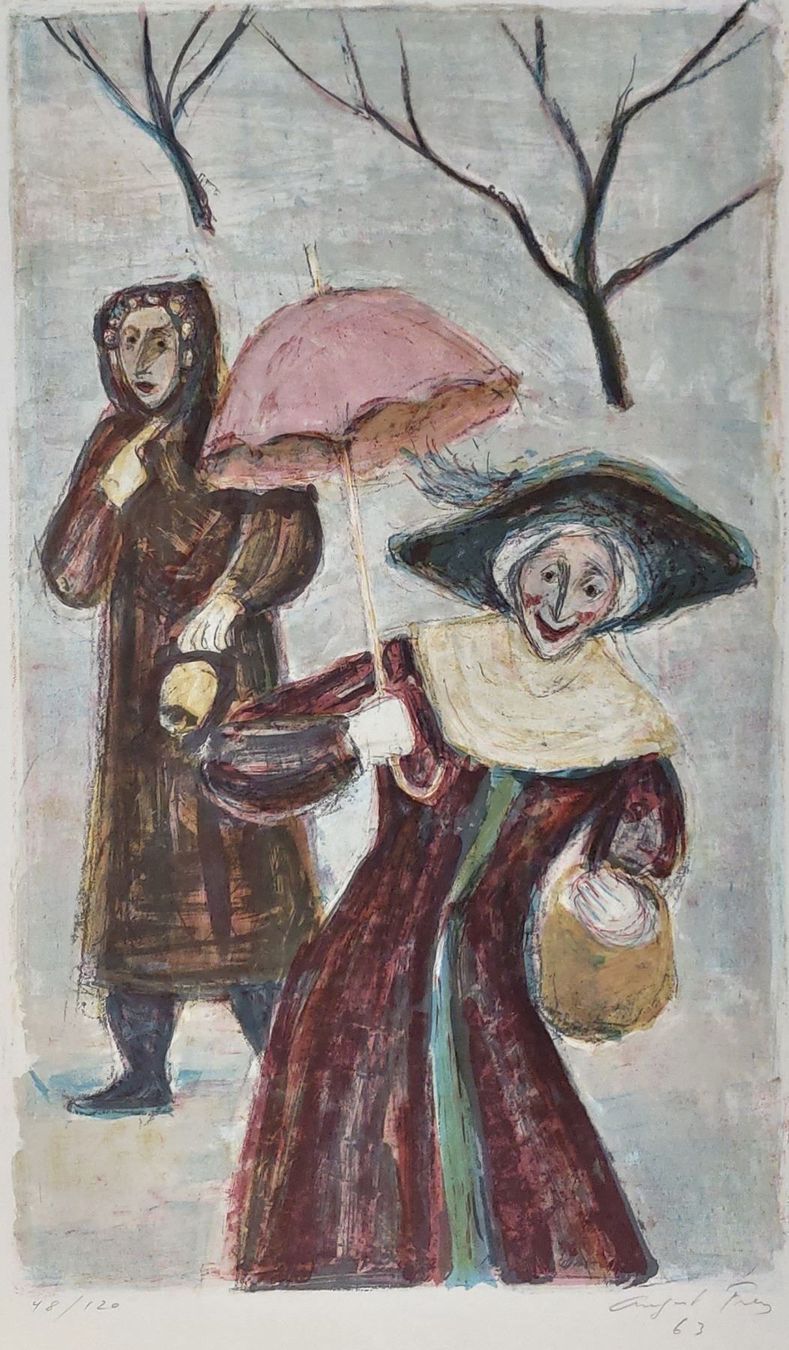 Grafica & Litografie: Lithographie v. August Frey (1912-1998) – Usato da Elgg venduto da cuendetkunst