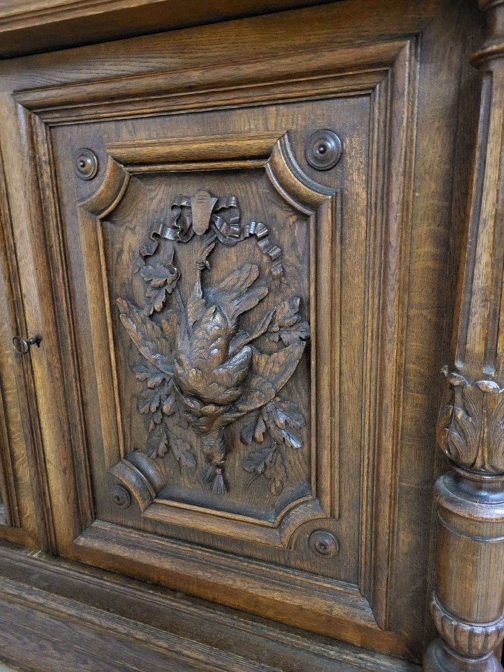 Credenze: Antikes Eichenbuffet Schrank mit Schnitzereien Holz – Usato da Rombach venduto da tine1111 2