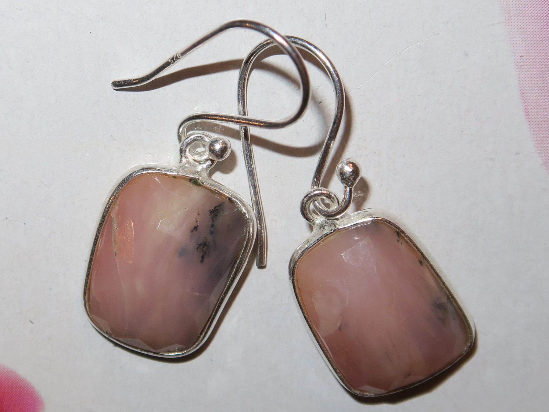 Orecchini pendenti & Orecchini a lobo: Ohrringe Pink OPAL 925 Silber – Nuovo e nell'imballaggio originale da Visp venduto da steinschmuckwelt 2