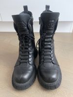 PP Boots Gr.37 Schwarz echtes Leder - gebraucht. Versand 9.-