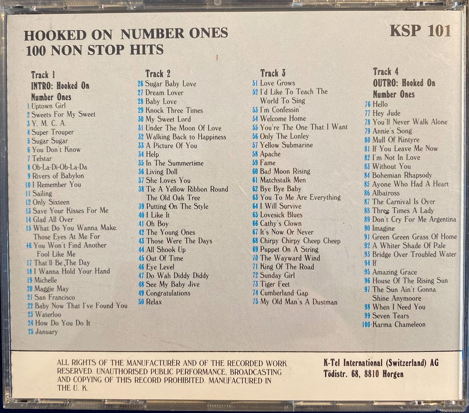 CDs: Hooked on Number Ones CD - 100 Non Stop Hits - Top! – D'occasion à Rain par sempach2 1