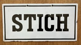 Schönes Emailschild , beidseitig beschriftet