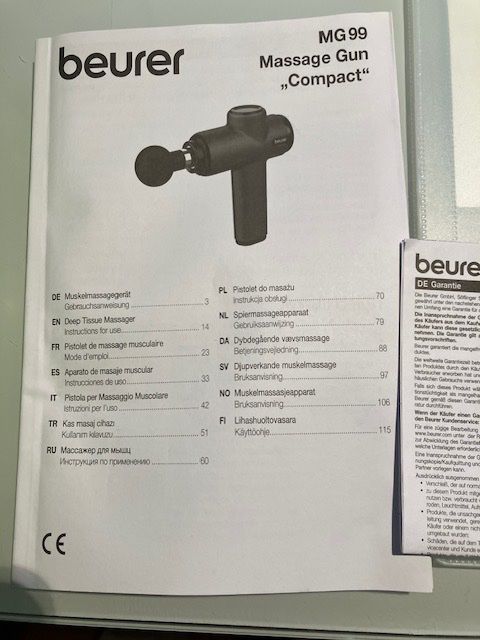 Beurer Dispositivi per massaggi: Beurer Massage Gun Compact MG 99 – Nuovo (secondo la descrizione) da Hergiswil NW venduto da baechli19 2