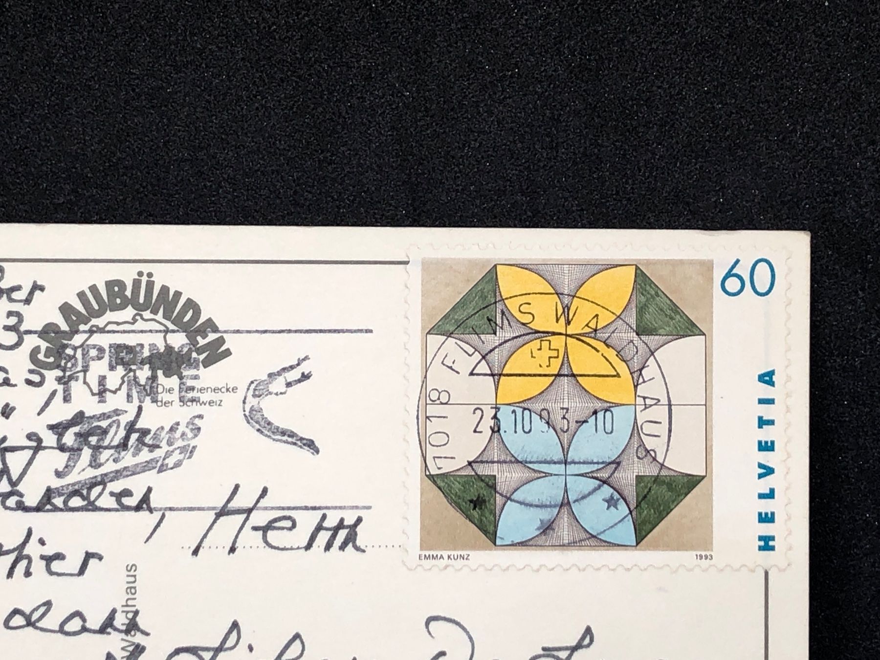 Cartoline postali: Flims-Waldhaus, mit der Signina – Usato da Widnau venduto da Brusi9 1
