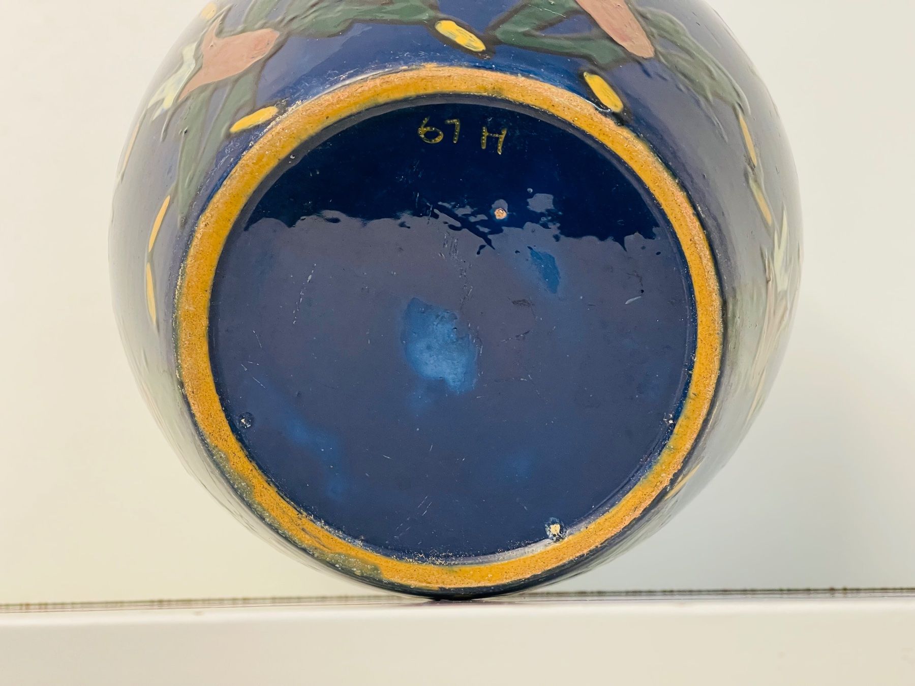 Vasi & Recipienti: Blaue Keramik Vase handbemalt – Usato da Zürich venduto da Arche_Brockenhaus 6