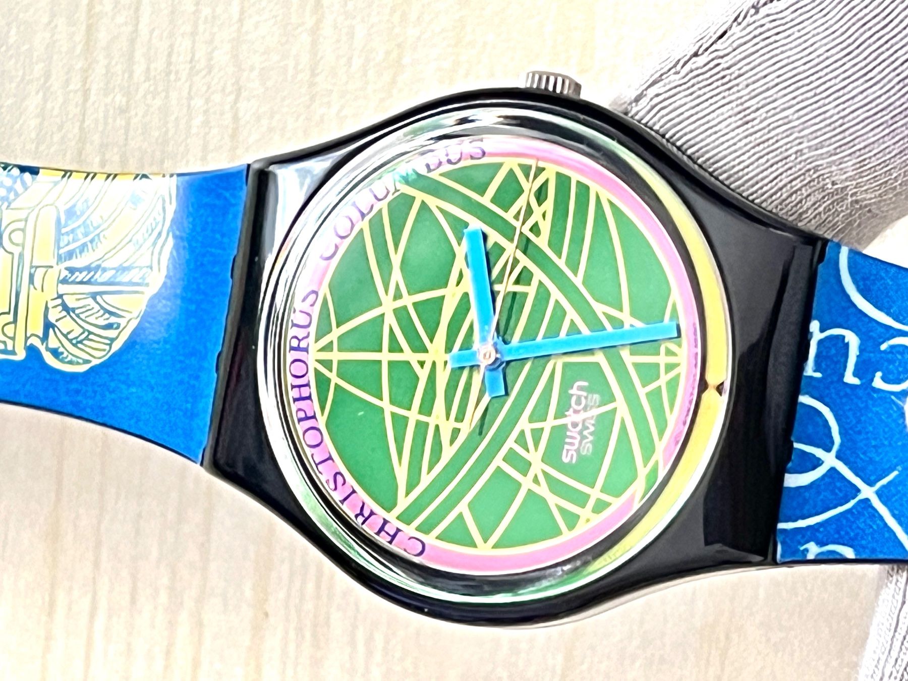 Swatch Uhren: Vintage Swatch Uhr, Christopherus Columbus Design, Top! – Gebraucht aus Grenchen von chththl 5