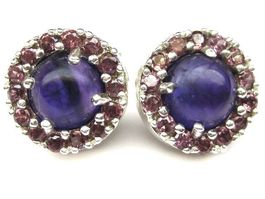 Vintage Ohrringe Ohrstecker Silber 925 Design MDI Amethyst