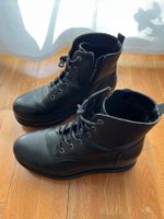 Schwarze Plateau Stiefel, Grösse 40, gebraucht