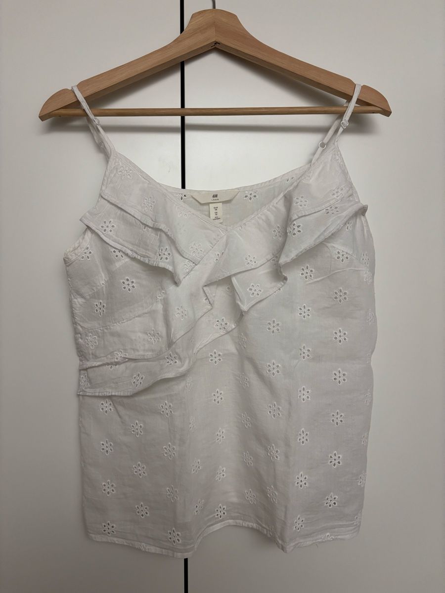 H&M Tops: Top weiss H&M Grösse 36 – Neuf (Voir description) à Allenwinden par clamel