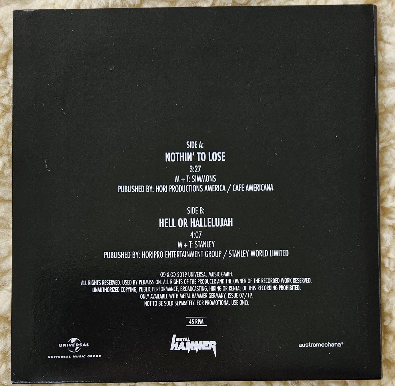 Dischi in vinile: KISS - Gene Simmons - Single – Nuovo (secondo la descrizione) da Greifensee venduto da Dehausi 1