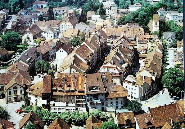 Ansichtskarten: LENZBURG Flugaufnahme – Gebraucht aus Jona von philajona