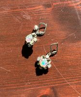 Boucles d’oreille en métal années 1970 avec pierres multicou
